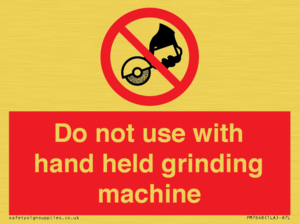 PM7648: Do not use with hand held grinding machine