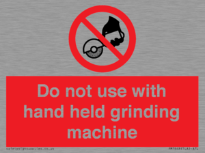 PM7648: Do not use with hand held grinding machine