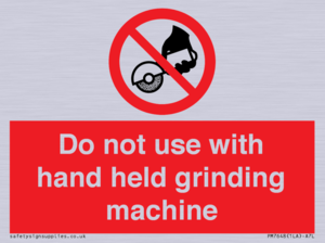 PM7648: Do not use with hand held grinding machine