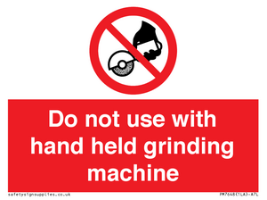 PM7648: Do not use with hand held grinding machine