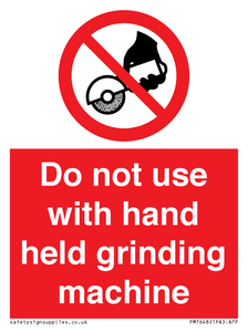 PM7648: Do not use with hand held grinding machine