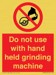 PM7648: Do not use with hand held grinding machine