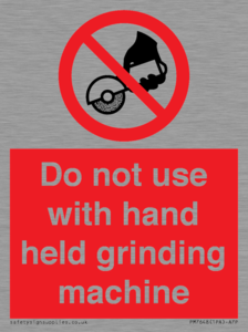 PM7648: Do not use with hand held grinding machine