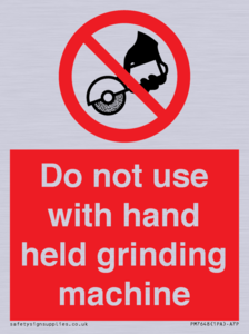 PM7648: Do not use with hand held grinding machine