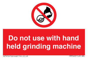 PM7648: Do not use with hand held grinding machine