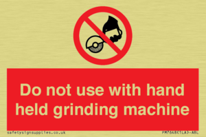 PM7648: Do not use with hand held grinding machine