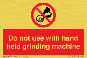 PM7648: Do not use with hand held grinding machine