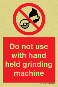 PM7648: Do not use with hand held grinding machine