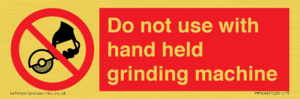 PM7648: Do not use with hand held grinding machine