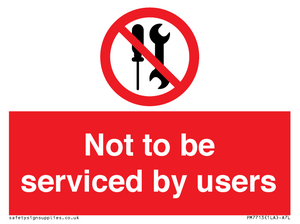 PM7713: Not to be serviced by users