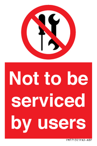 PM7713: Not to be serviced by users