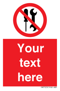 PM7723: Custom prohibition not to be serviced by users