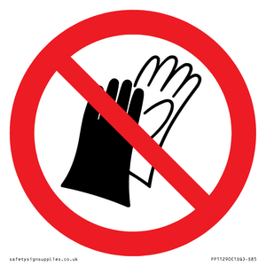 PP11290: P028 Prohibition: Do not wear gloves