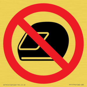 PP11774: P920 Prohibition: No motorcycle helmets
