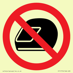 PP11774: P920 Prohibition: No motorcycle helmets