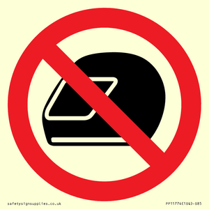 PP11774: P920 Prohibition: No motorcycle helmets