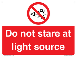 PP12646: Do not stare at light source