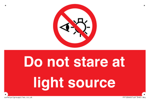PP12646: Do not stare at light source