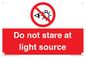 PP12646: Do not stare at light source