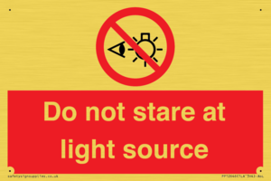 PP12646: Do not stare at light source