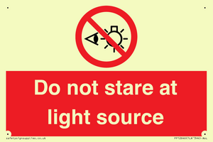 PP12646: Do not stare at light source
