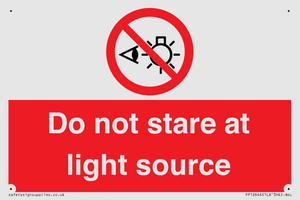 PP12646: Do not stare at light source