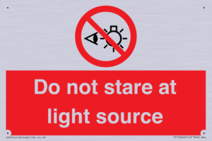 PP12646: Do not stare at light source