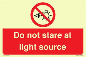 PP12646: Do not stare at light source