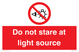 PP12646: Do not stare at light source