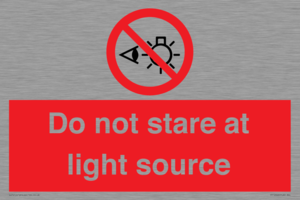 PP12646: Do not stare at light source