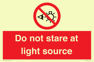 PP12646: Do not stare at light source