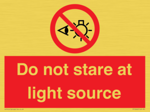 PP12646: Do not stare at light source