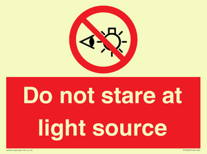 PP12646: Do not stare at light source
