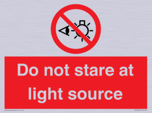 PP12646: Do not stare at light source
