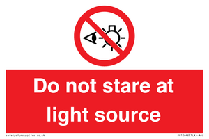 PP12646: Do not stare at light source