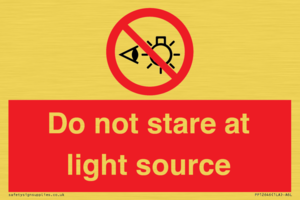 PP12646: Do not stare at light source