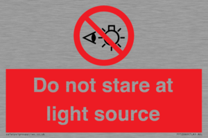 PP12646: Do not stare at light source