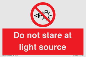PP12646: Do not stare at light source