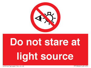 PP12646: Do not stare at light source