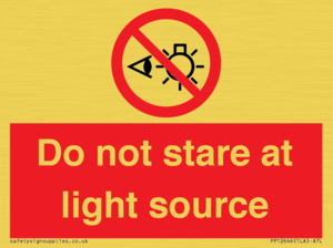 PP12646: Do not stare at light source