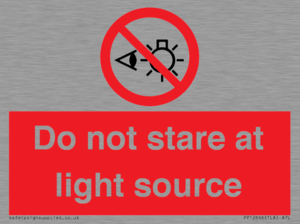 PP12646: Do not stare at light source