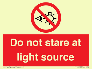 PP12646: Do not stare at light source