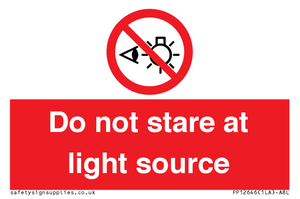 PP12646: Do not stare at light source