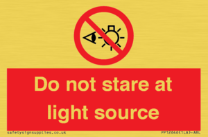 PP12646: Do not stare at light source