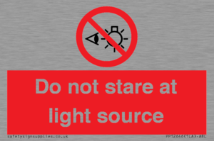PP12646: Do not stare at light source