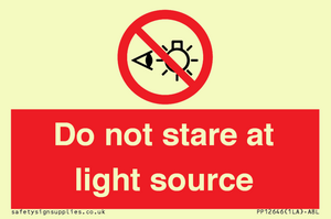 PP12646: Do not stare at light source