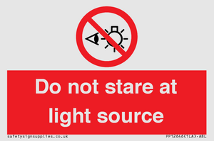 PP12646: Do not stare at light source