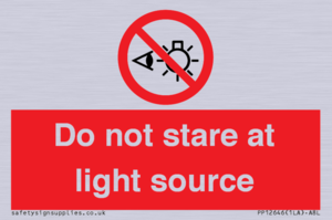 PP12646: Do not stare at light source