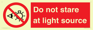 PP12646: Do not stare at light source