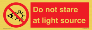 PP12646: Do not stare at light source